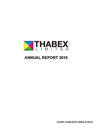 Thabex Annual Report 2010